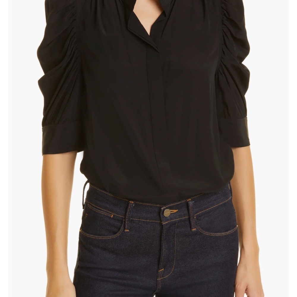 Frame Denim Black Blouse